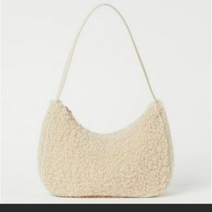 Shearling cream shoulder bag